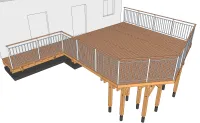 Vignette de l'article : Terrasse en bois sur pilotis pour un mobile home