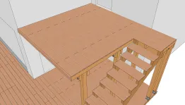 Vue du platelage du première étage avec son bandeau de finition