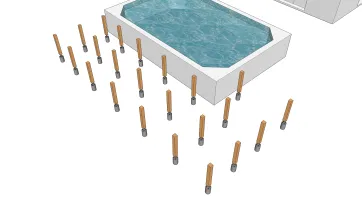 L’installation des poteaux