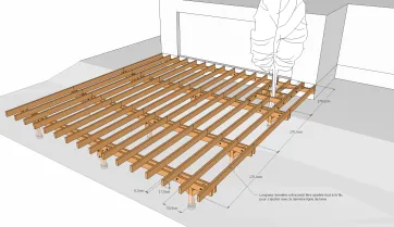 Structure basse sur pilotis