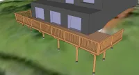 Vignette de l'article : Terrasse bois sur pilotis sur terrain pentu