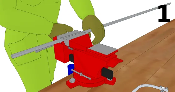 Fixer la tige filetée sur la butée