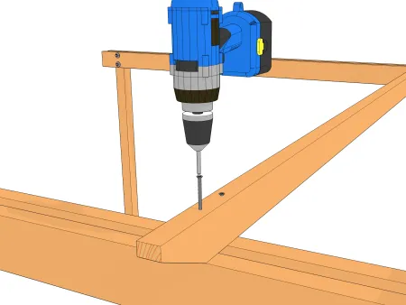 Fixation des solives sur la poutre porteuse