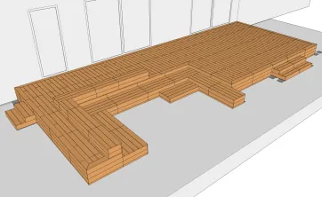 Fixation des lames et des bandeaux des bancs 2