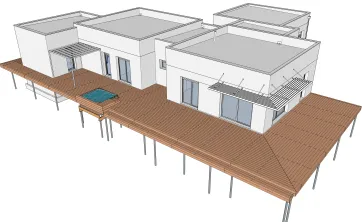 Terrasse en bois sur des autres types de structures