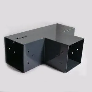 Image du connecteur SUNDIY Anthracite RAL 7016 - 120mm en T avec 3 directions