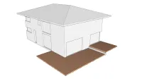 Vignette de l'article : Terrasse en bois indépendante en deux blocs sur plots en béton