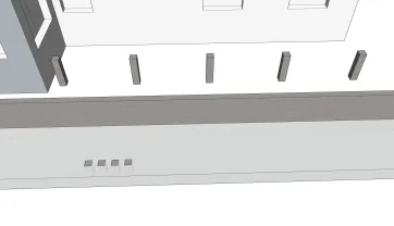 La répartition des plots en béton 2