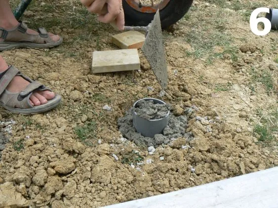 Remplissage du tube PVC