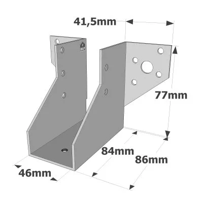 Sabots à ailes extérieures, gamme SAE CLASSIQUE (épaisseur 2mm, profondeur 84mm) - Réf. SAE200/46/2