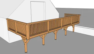Terrasse sur pilotis