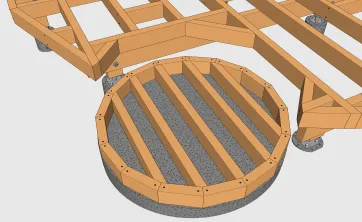 Structure de la première marche de l’escalier