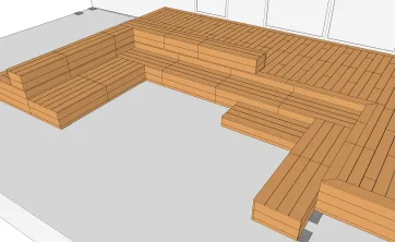 Fixation des lames et des bandeaux des bancs 1