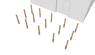 La répartition des poteaux
