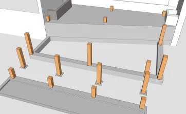 Fixation des poteaux 1