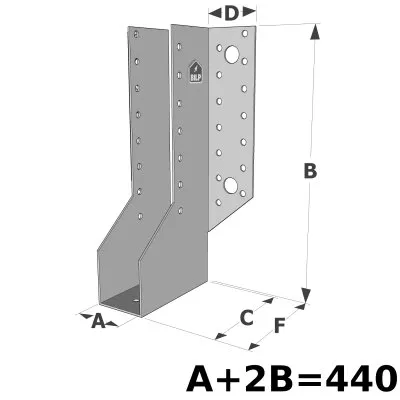 Sabot à ailes extérieures - Inox A4 - Réf. SAEX440/1.5X