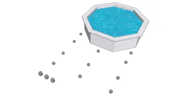 Répartition des plots en béton