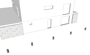Répartition des plots en béton