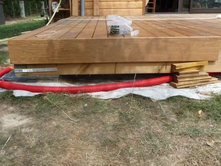 La finition de la terrasse