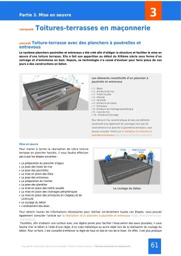 Extrait de la rubrique toiture terrasse en maçonnerie