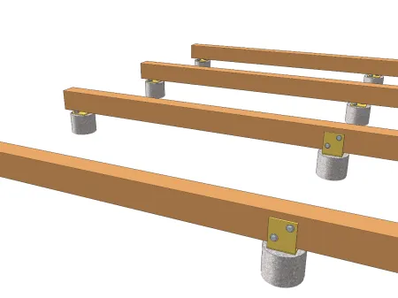 La pose sur plots maçonnés (en béton)