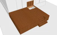 Vignette de l'article : Terrasse sur poutres porteuses recouvrant un accès vers un sous sol + trappe