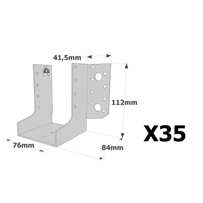 Sabots à ailes extérieures, gamme SAE CLASSIQUE (épaisseur 2mm, profondeur 84mm) - Réf. SAEL300/76/2_35