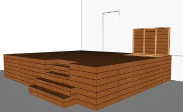 Vue des bandeaux de finition avec la trappe ouverte 2