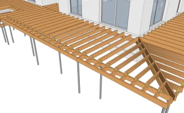 Réalisation de la structure de la marche