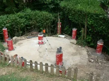 Répartition des plots en béton 3