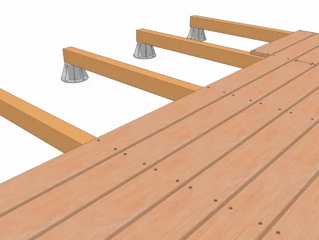 La pose sur plots plastique réglables