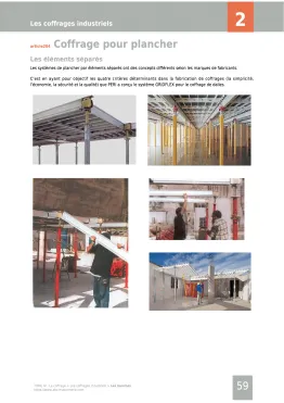Extrait de la rubrique coffrages industriels