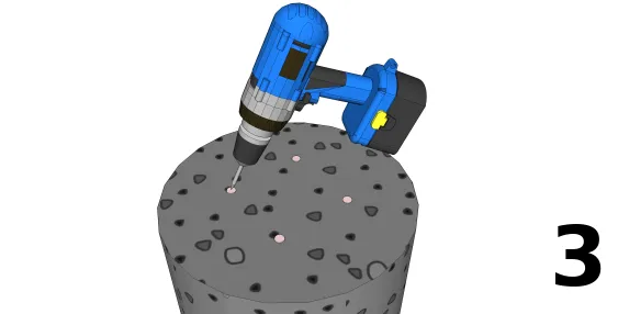 Percer un trou de diamètre inférieur à la quincaillerie 
