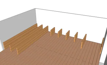 Réalisation de la structure des bancs