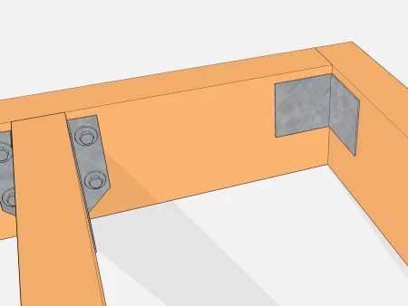 Pose des solives d'extrémité