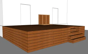 Vue des bandeaux de finition avec la trappe ouverte 1