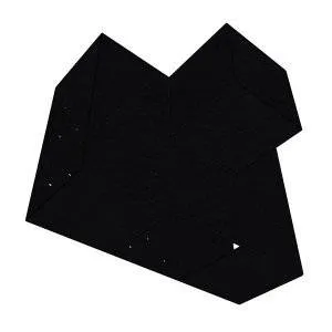 Illustration en perspective du connecteur SUNDIY noir mat RAL 9005 - 240mm en T (2) avec 3 directions