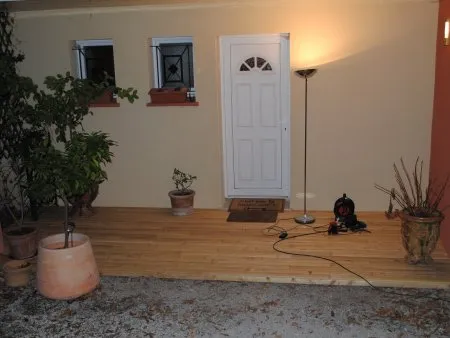 Terrasse en bois sur dalle en carrelage