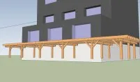 La structure sur pilotis