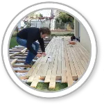 Vignette de l'article : Terrasse en faible hauteur, sur plots béton
