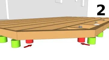 Mise en place du porte-à-faux