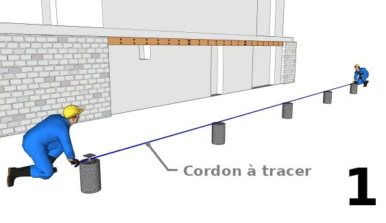 Repérer l’emplacement des poteaux