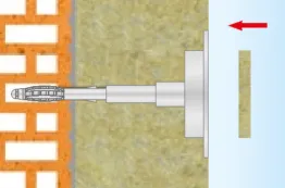Posez le disque de laine minérale