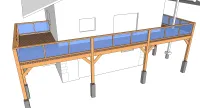 Vignette de l'article : Terrasse en bois sur pilotis servant de garde-corps