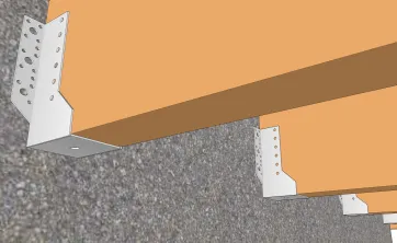 Fixation des solives au mur