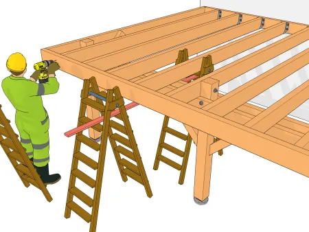 Fixation et protection de la solive frontale