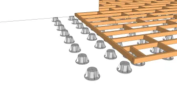 La pose des plots PVC pour l’escalier