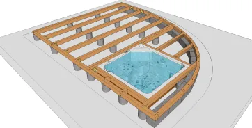 Mise en place du jacuzzi