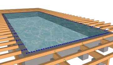 Vue de cales en plastique