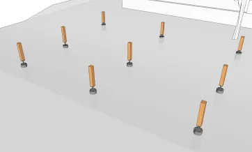 La fixation des poteaux en bois